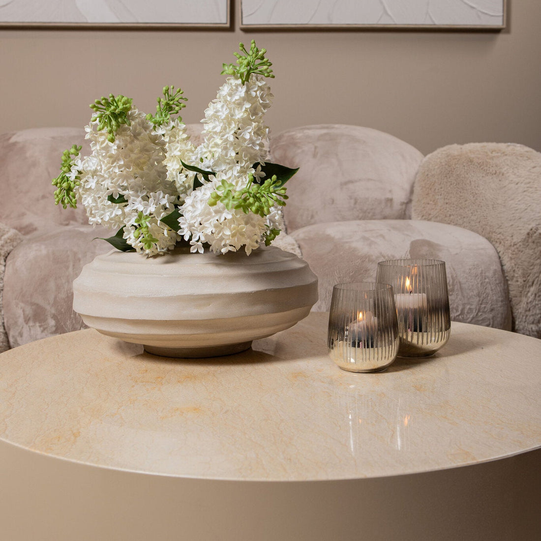 Pot Kody Beige Stone Wash casted alu ribbed pot L PTMD