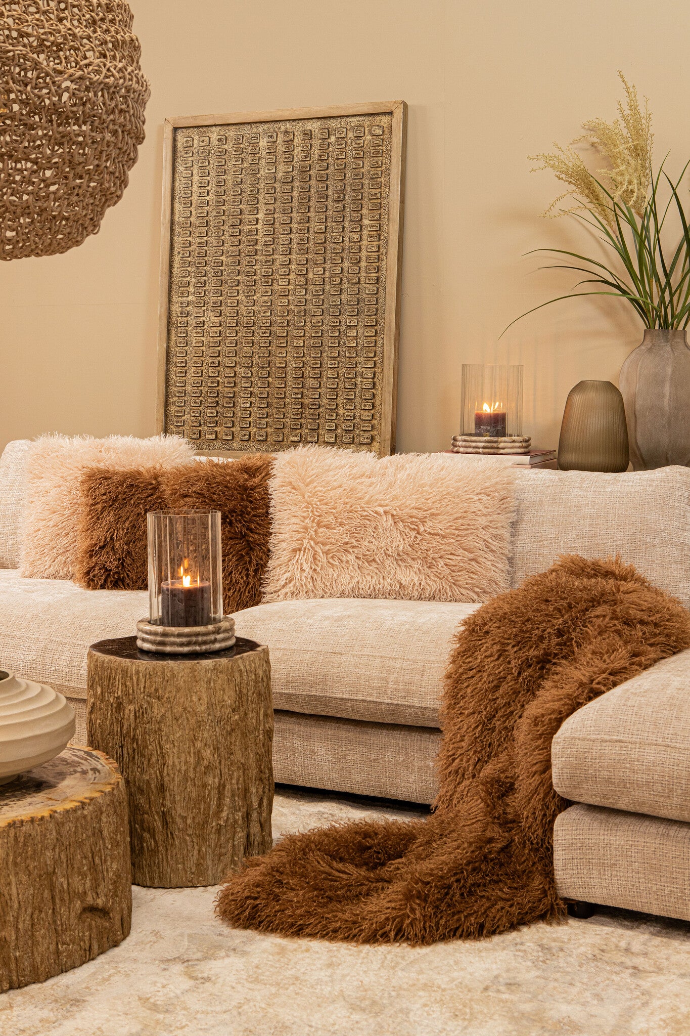 Pot Kody Beige Stone Wash casted alu ribbed pot L PTMD