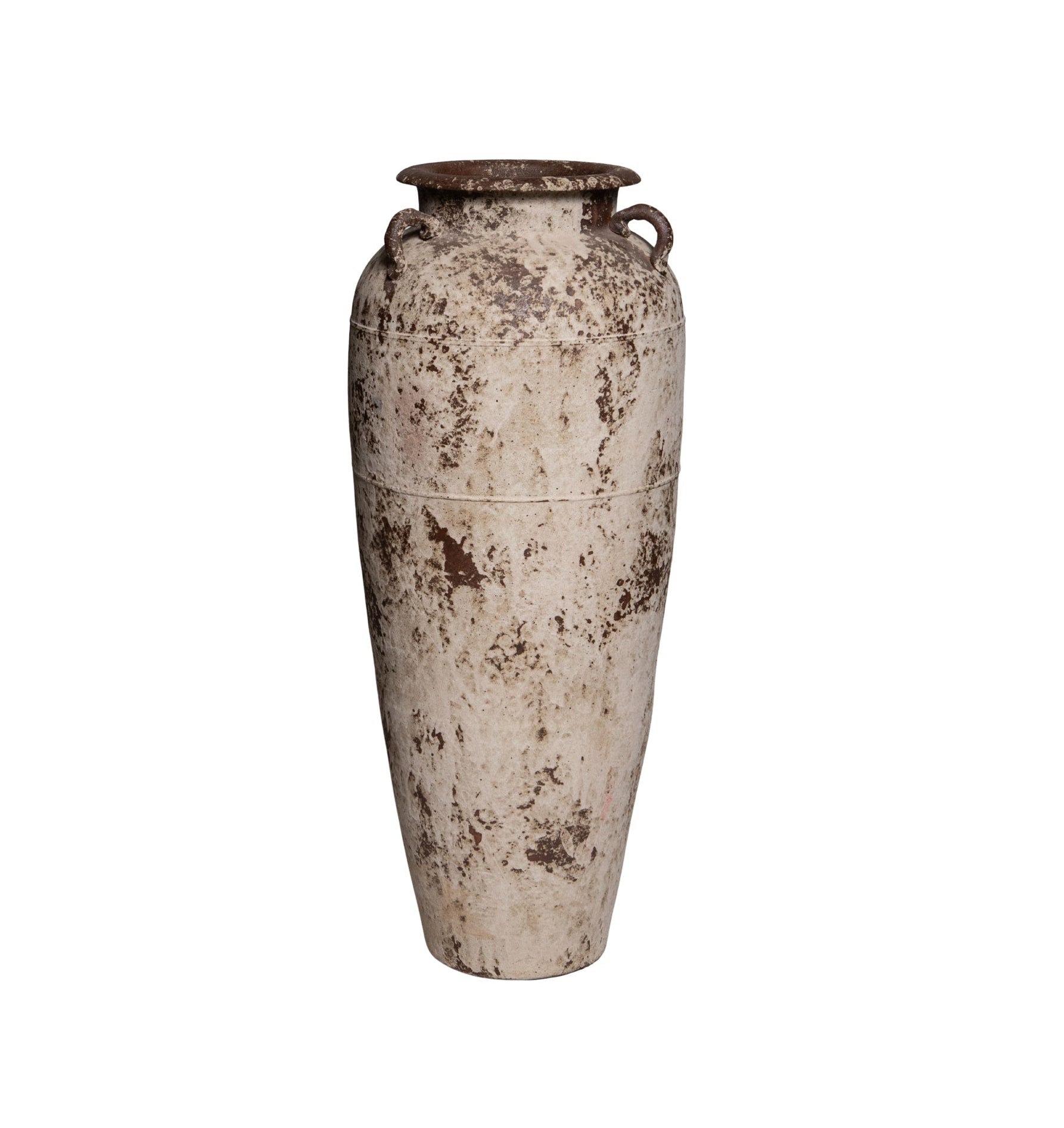 Robena Cream ceramic rough antique jar pot L PTMD
