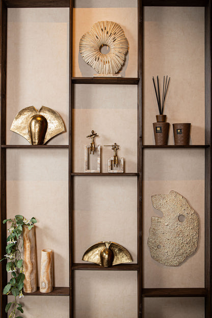 Aleria Gold Casted Alu Violin Lady On Marble Base PTMD