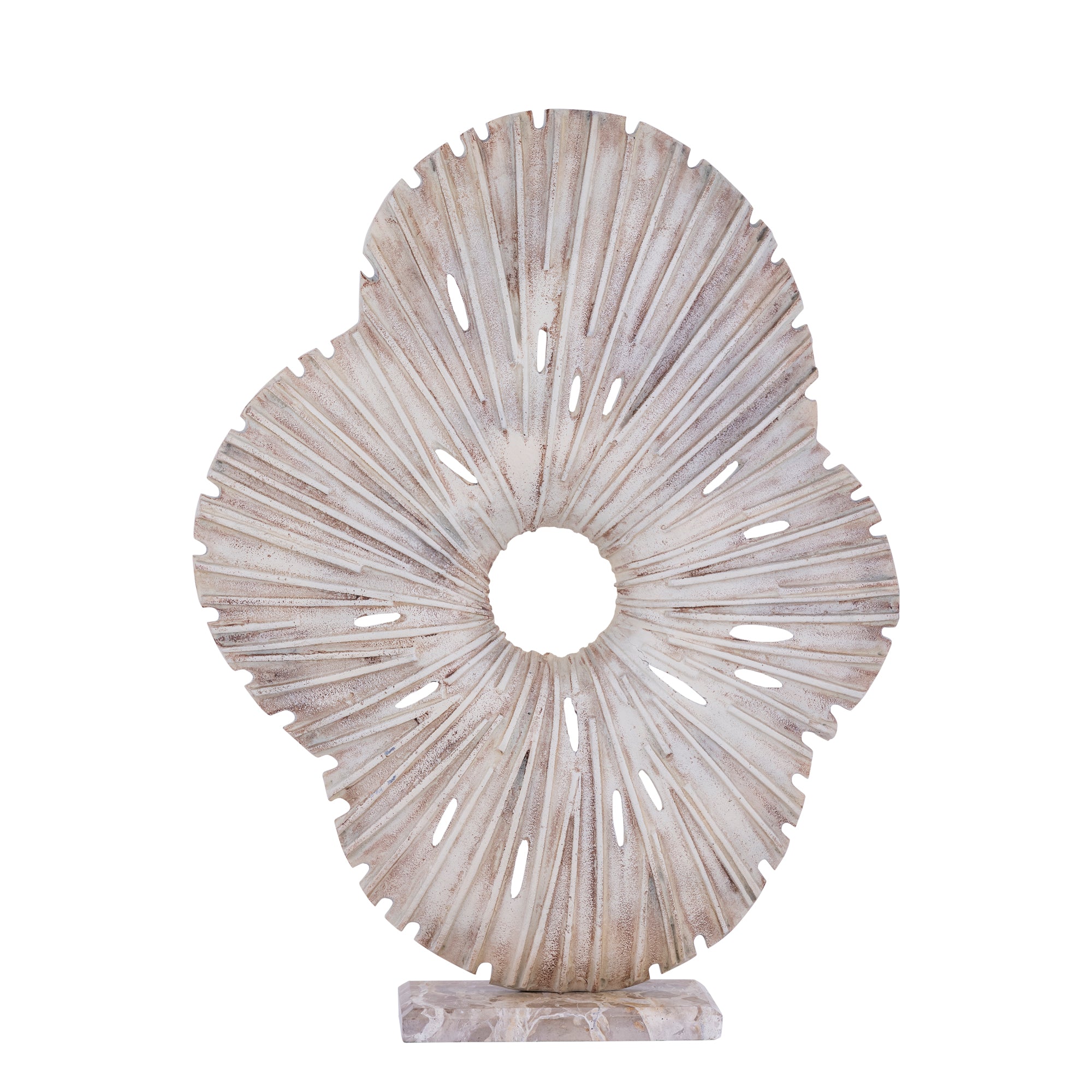 Vija Beige Casted Alu Organic Open Statue L PTMD