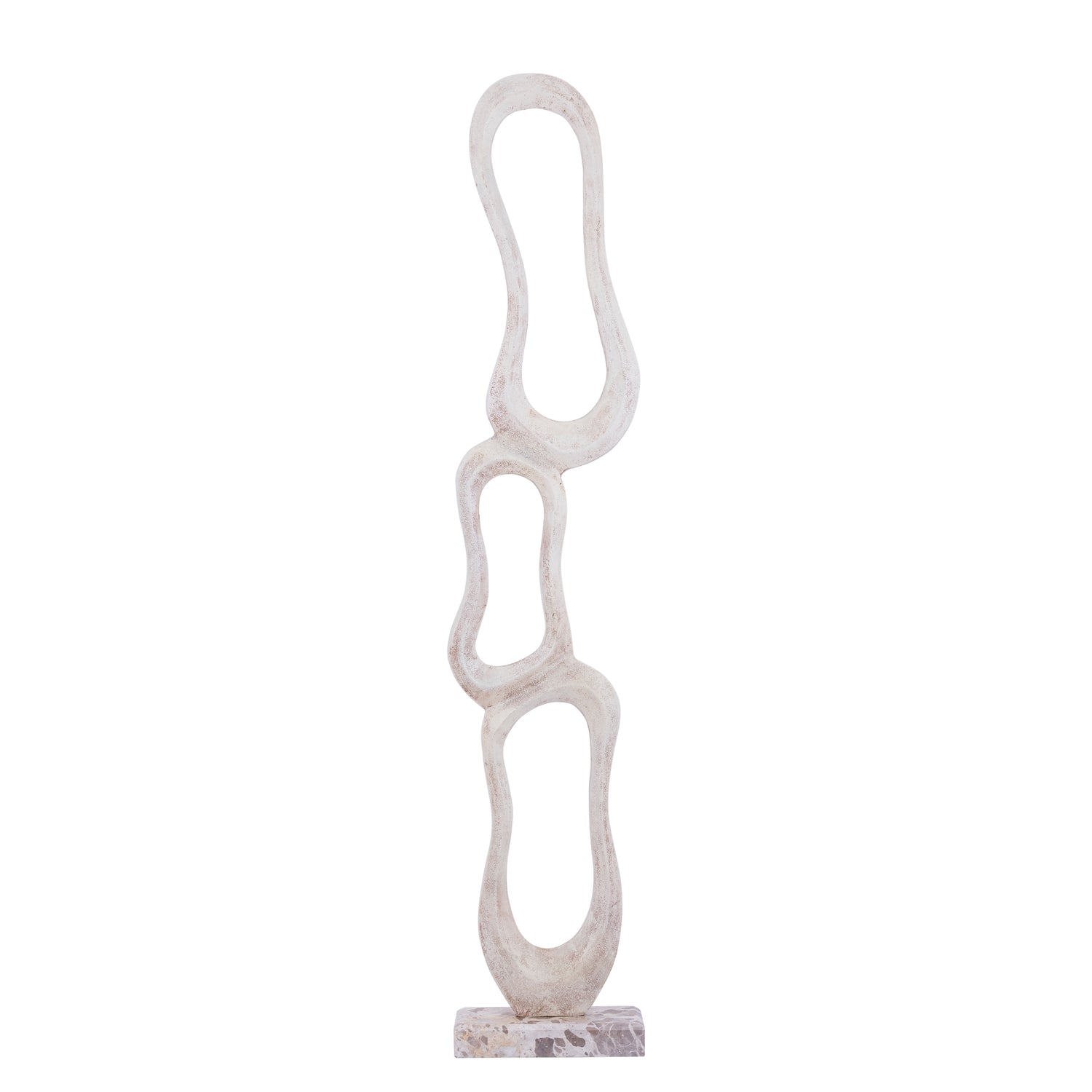 Beeld Camare Abstract Design Gegoten Aluminium Beige Large PTMD