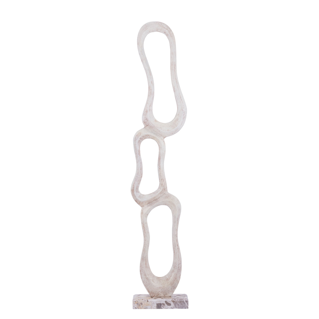 Beeld Camare Abstract Design Gegoten Aluminium Beige Large PTMD