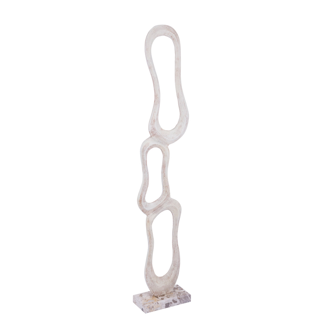 Beeld Camare Abstract Design Gegoten Aluminium Beige Large PTMD