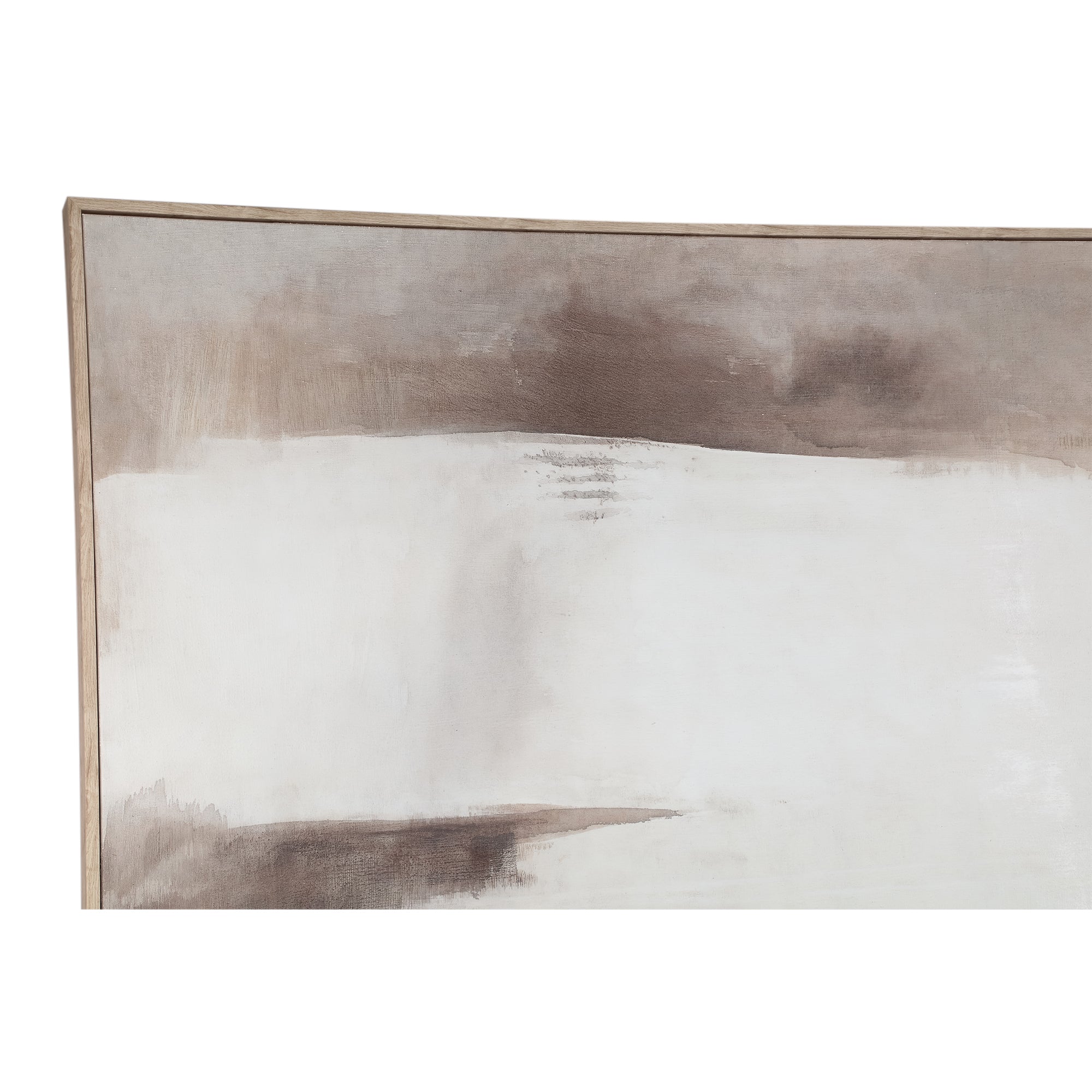 Abstract Wandpaneel Olger Beige Canvas Ingelijst PTMD