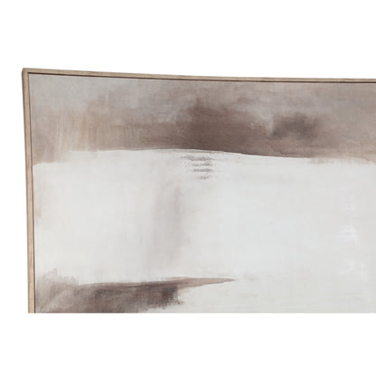 Abstract Wandpaneel Olger Beige Canvas Ingelijst PTMD