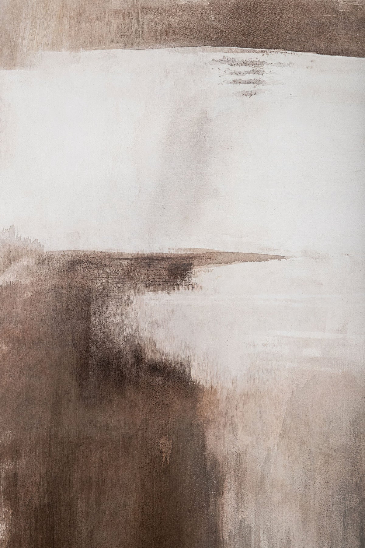 Abstract Wandpaneel Olger Beige Canvas Ingelijst PTMD