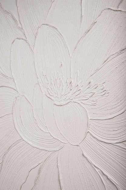 Wandpaneel Florise Crème ingelijst Canvas Bloem A PTMD