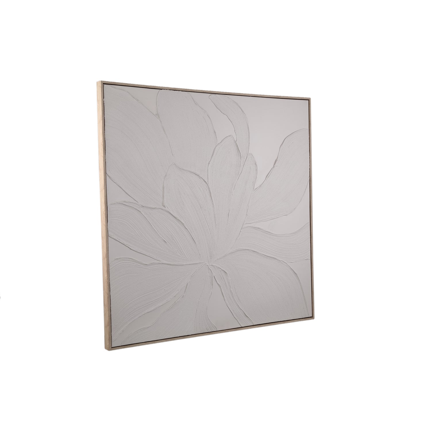 Wandpaneel Florise Crème ingelijst Canvas Bloem B PTMD