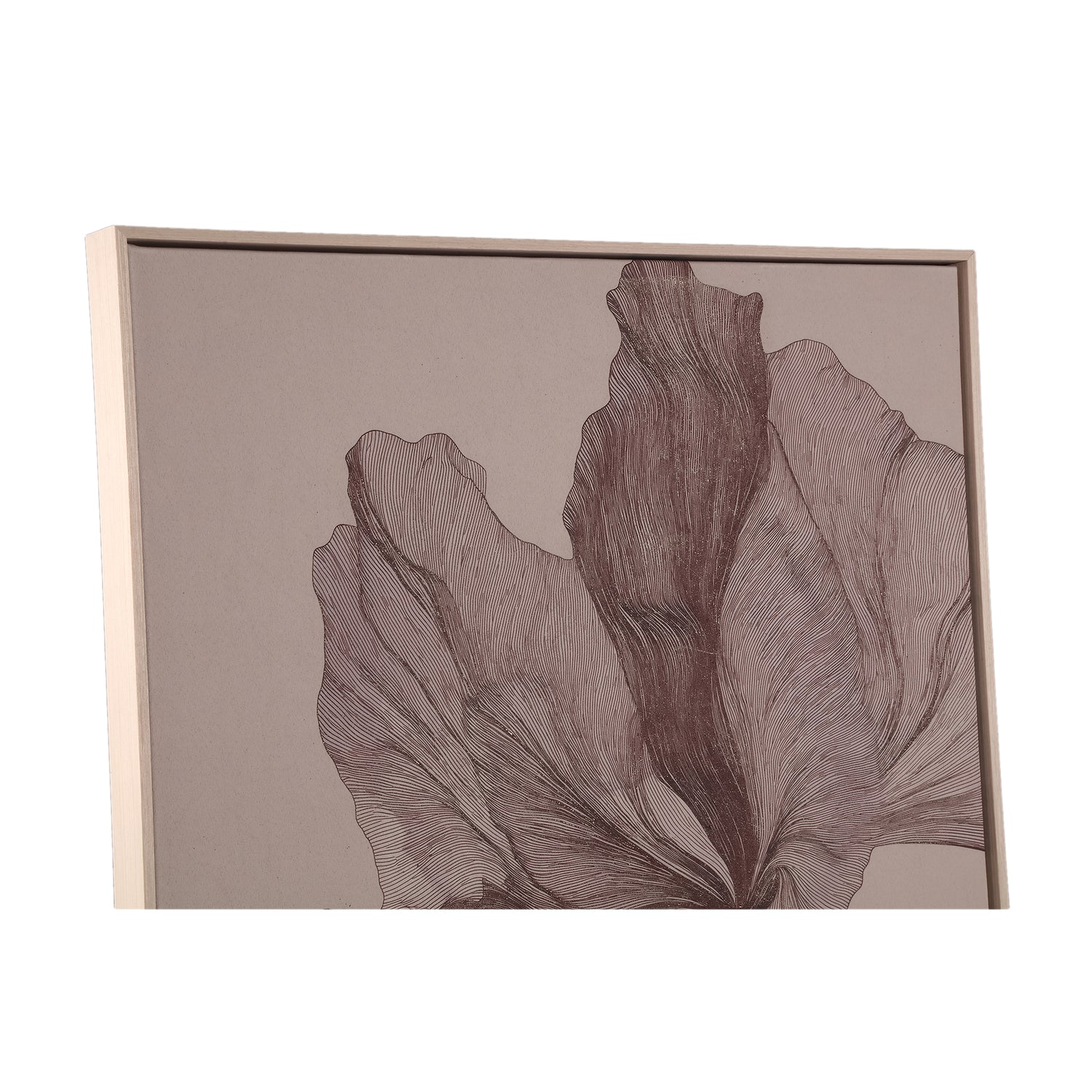 Wandpaneel Lorinde Canvas Bloem Light Brown PTMD