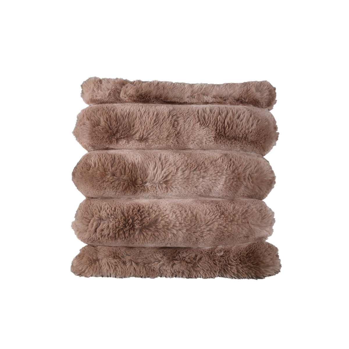 Kussen Divvo Bruin Fake Fur Thick Rib Vierkant PTMD