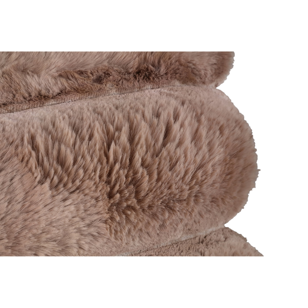 Kussen Divvo Bruin Fake Fur Thick Rib Vierkant PTMD