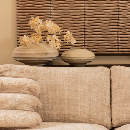 Kussen Divvo Beige Brede Rib Vierkant PTMD