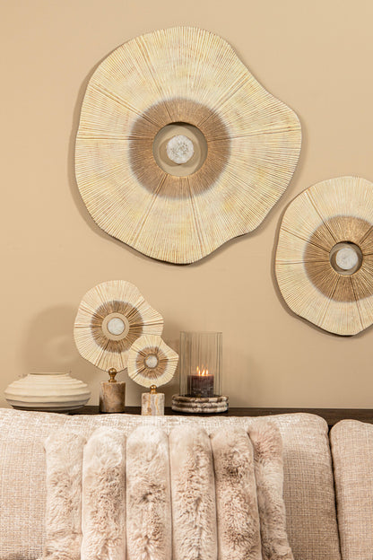 Kussen Divvo Beige Brede Rib Vierkant PTMD