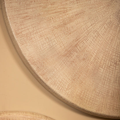 Rond Wandpaneel Raizo Aluminium Beige Small PTMD