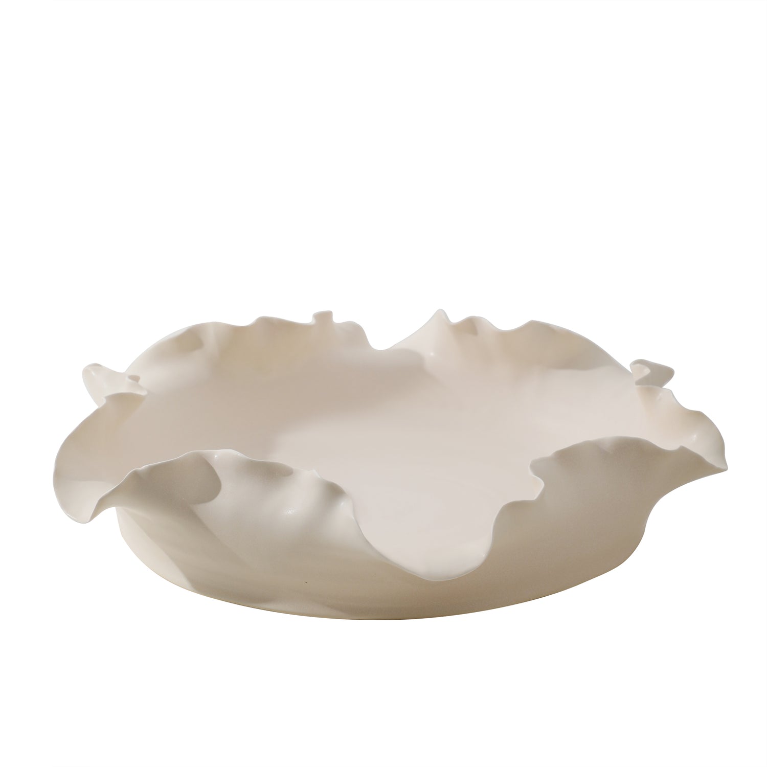 Schaal Ivra Creme Keramiek Rond Organische Vorm Small PTMD