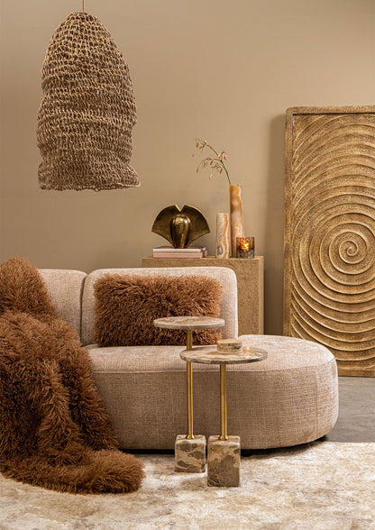 Wandpaneel Lula Beige MDF Swirl Frame Rechthoek PTMD