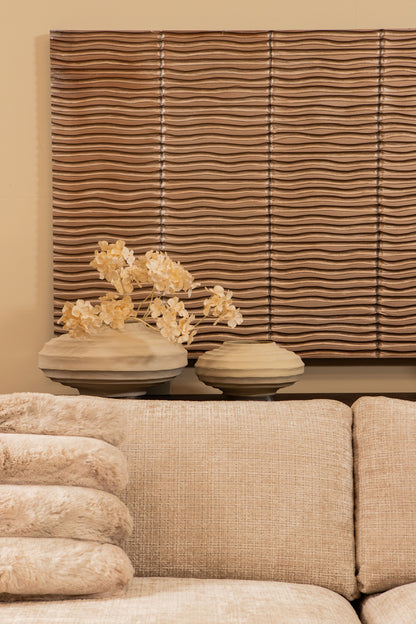 Seline Bronze MDF Wavy Stripe Layer Wall Panel L PTMD