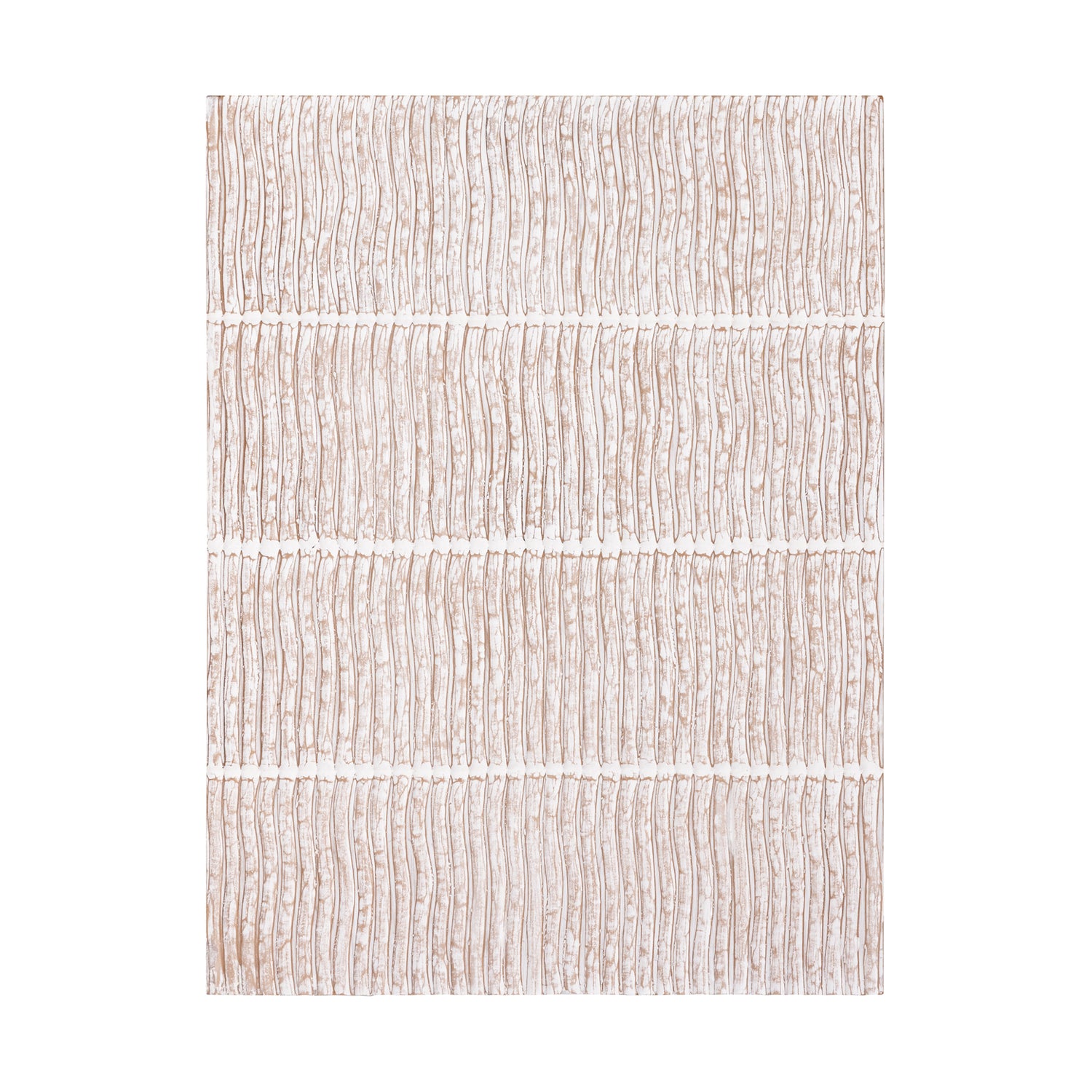 Seline White MDF Wavy Stripe Layer Wall Panel S PTMD