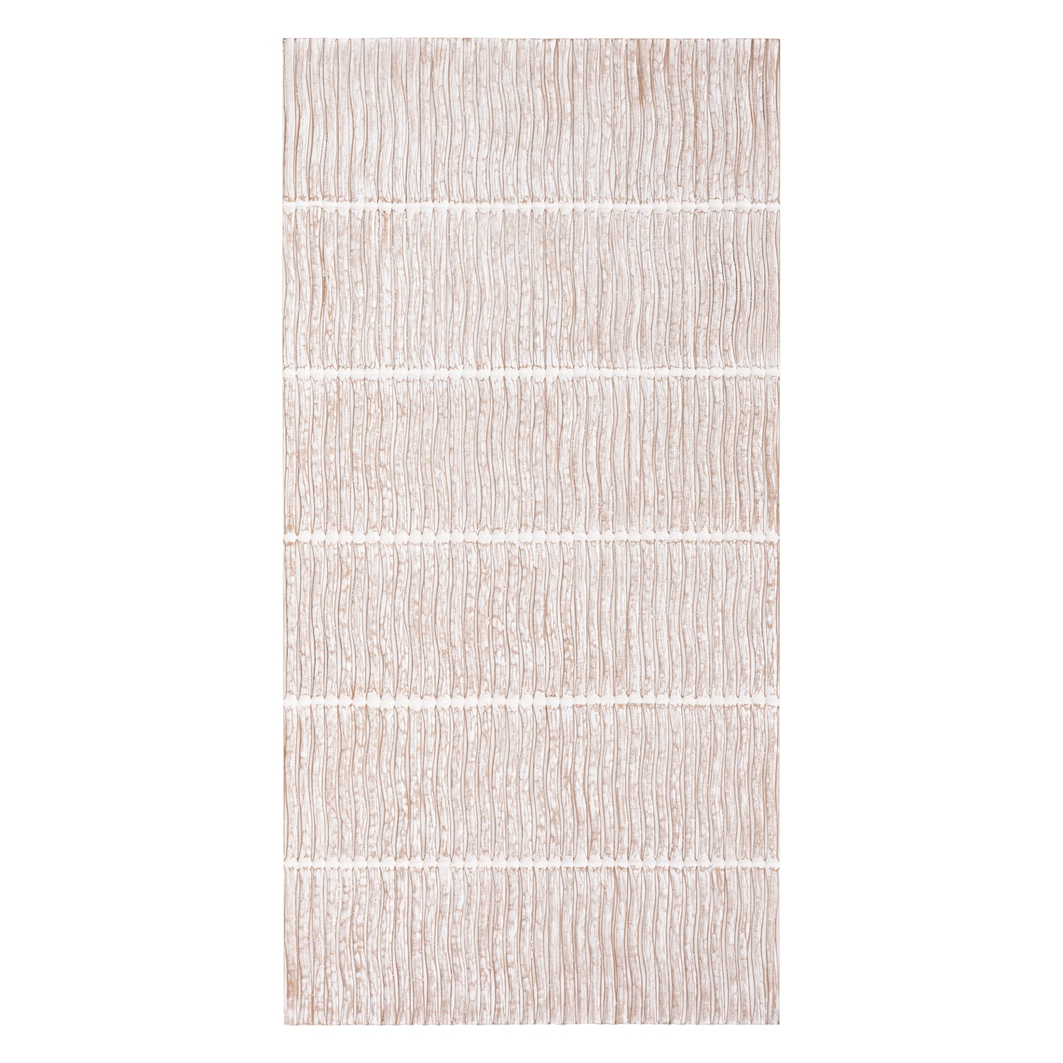 Seline White MDF Wavy Stripe Layer Wall Panel L PTMD