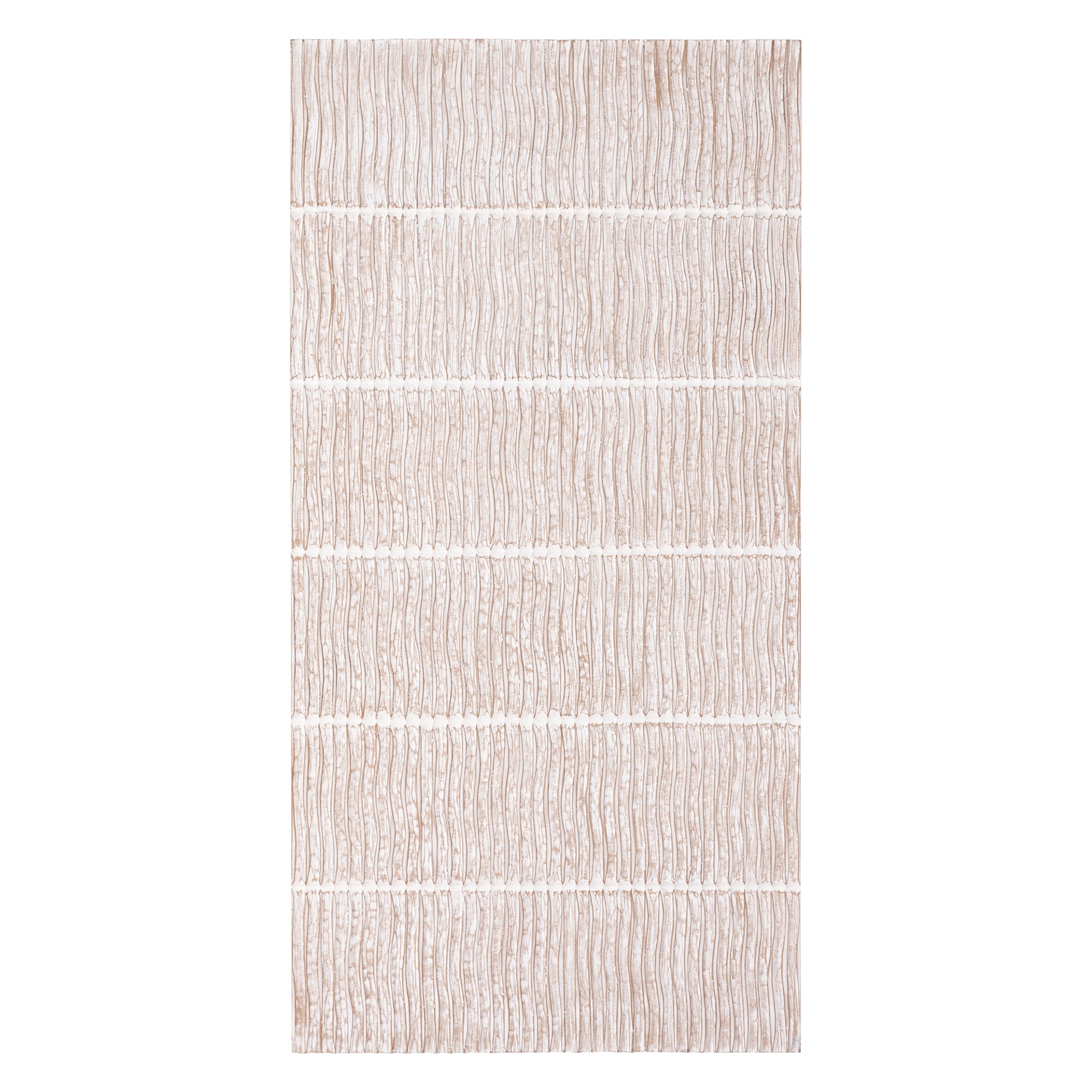 Seline White MDF Wavy Stripe Layer Wall Panel L PTMD