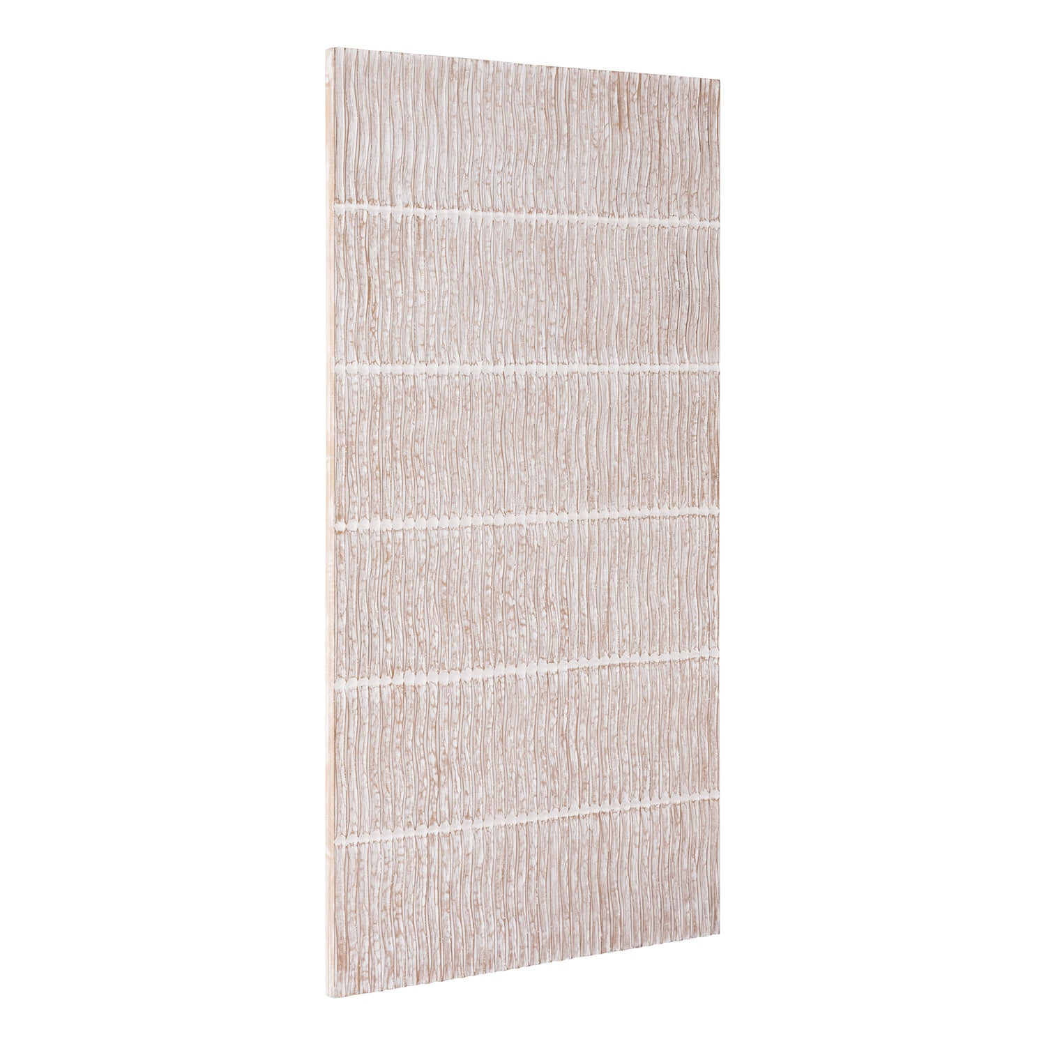 Seline White MDF Wavy Stripe Layer Wall Panel L PTMD