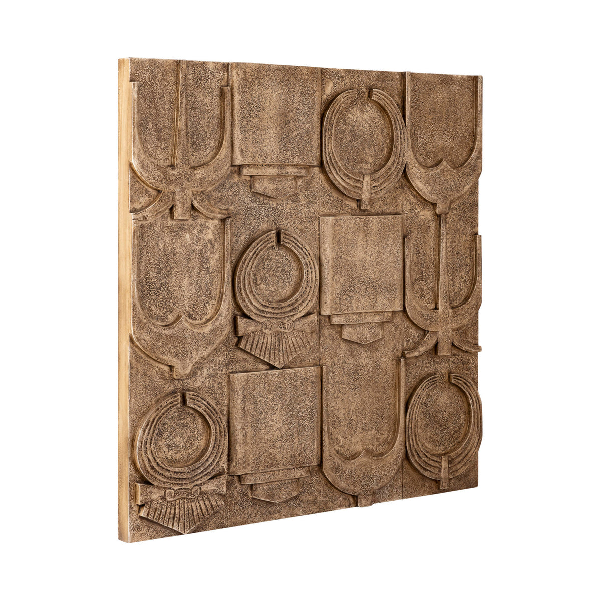 Saku Beige MDF Antike Symbole Antike Wandpaneele PTMD