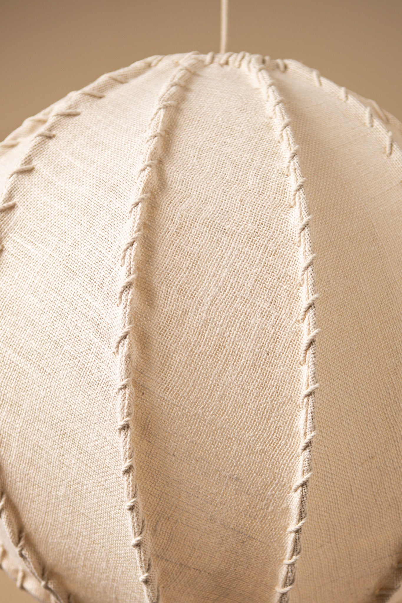 Hanglamp Myka Creme Jute Plat Rond Small PTMD