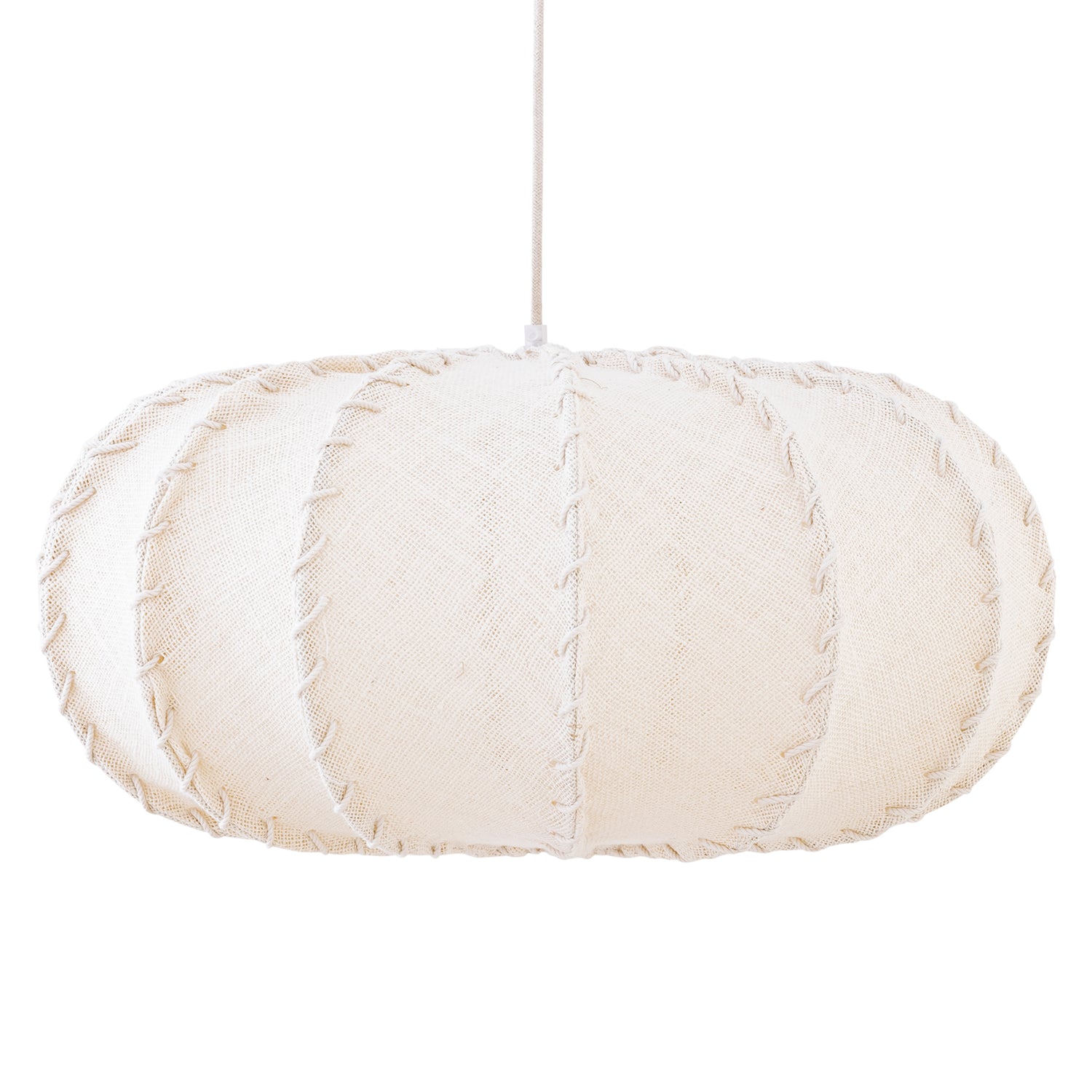 Hanglamp Myka Creme Jute Plat Rond Large PTMD