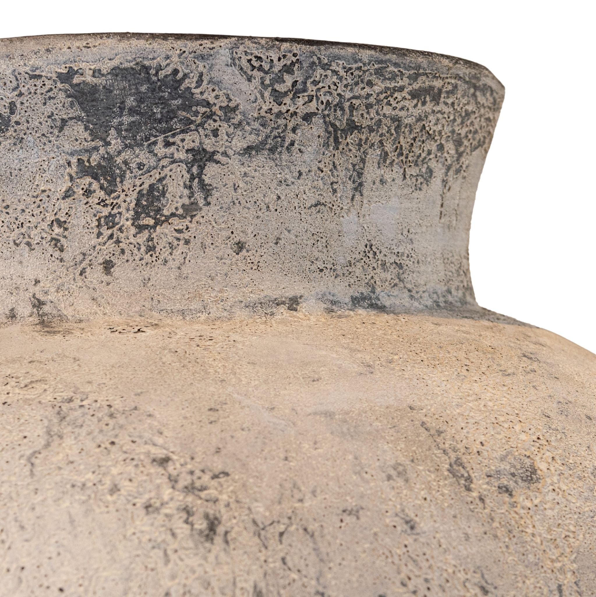 Gisel Cream Cement Fiber Big Jar Pot High PTMD