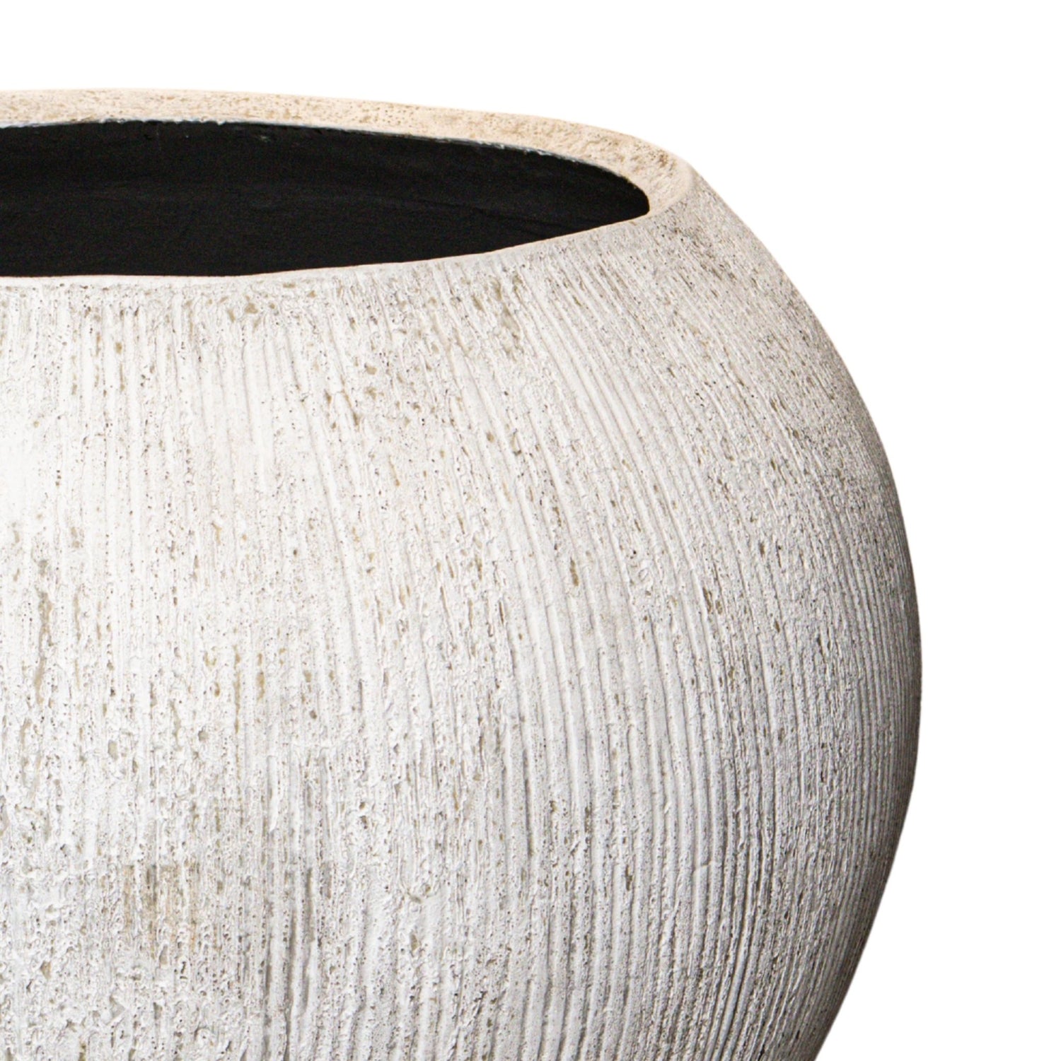 Yolenda Cream Cement Fiber Big Pot Stripe Pattern PTMD