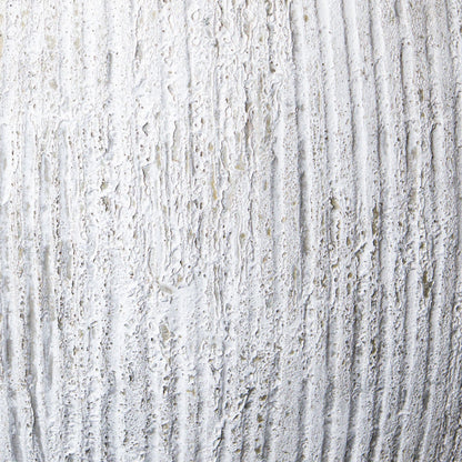 Yolenda Cream Cement Fiber Big Pot Stripe Pattern PTMD
