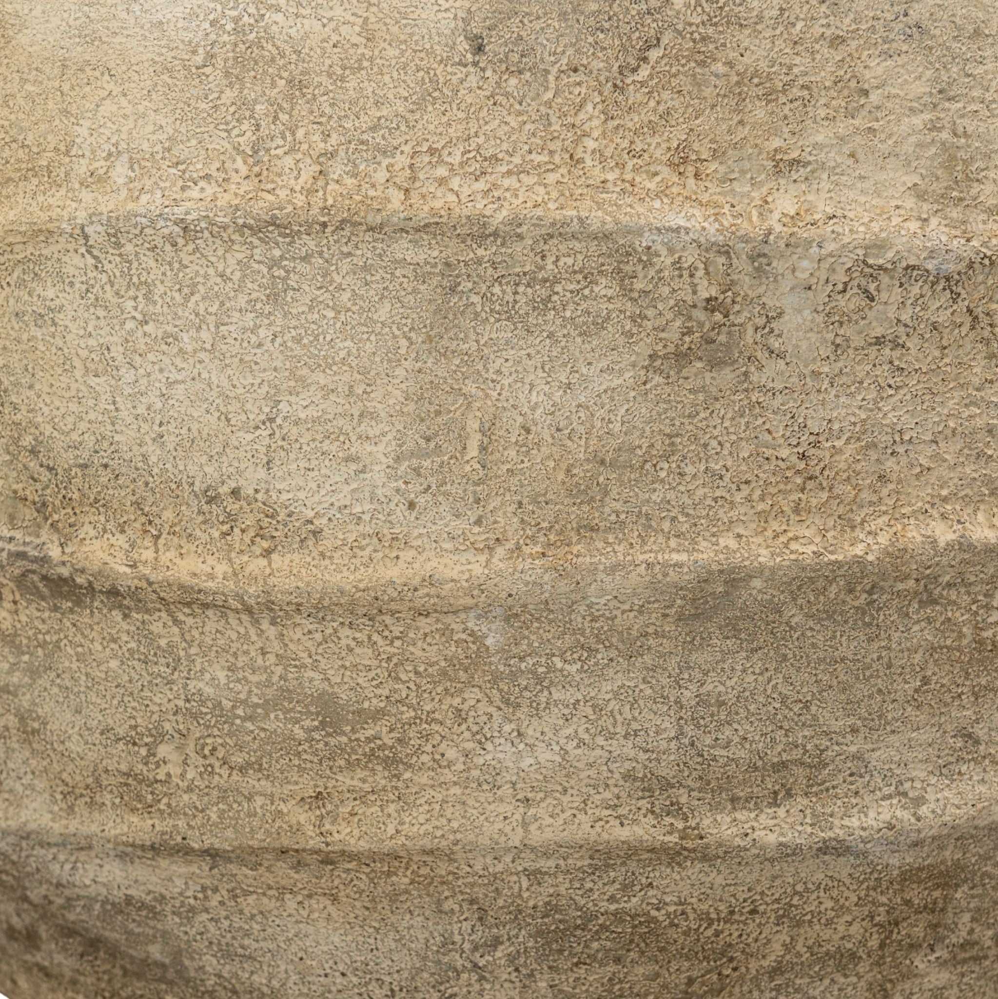 Ravi Beige cement fibre pot wavy pattern PTMD