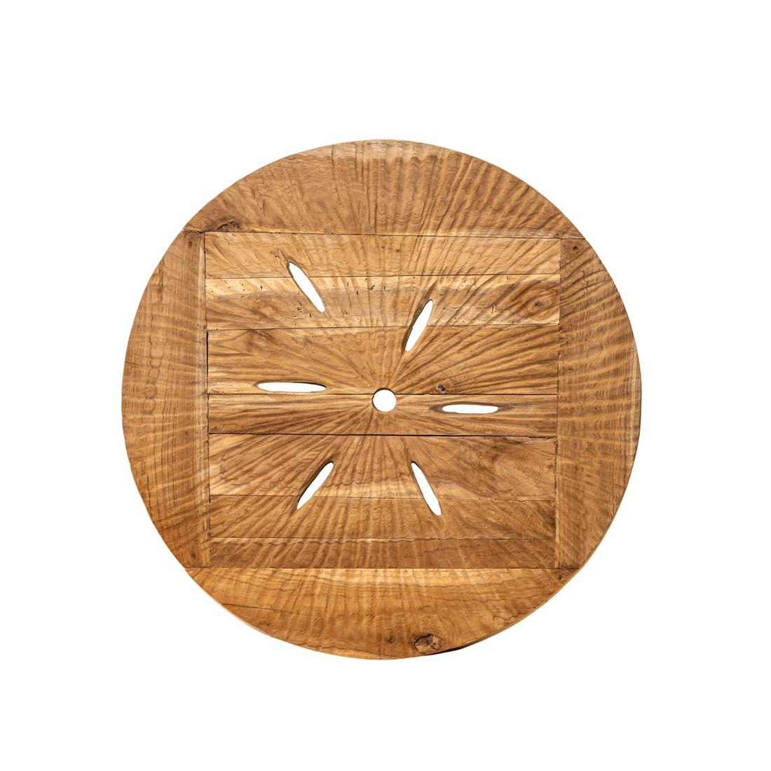 Rond Wandpaneel Roch Teakhout Rustiek Naturel Large PTMD