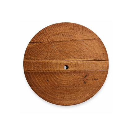Roch Natural Teak Wood Wall Panel Rough Round L PTMD