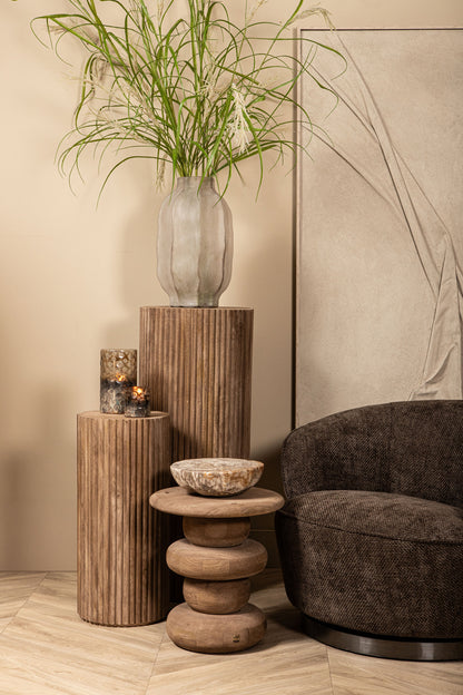 Bethe Natural Petrified Wood Half Ball Display S PTMD