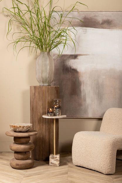 Bethe Natural Petrified Wood Half Ball Display S PTMD