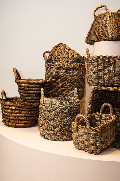 Keili Natural Seagrass Basket Set Of 3 Rectangle PTMD