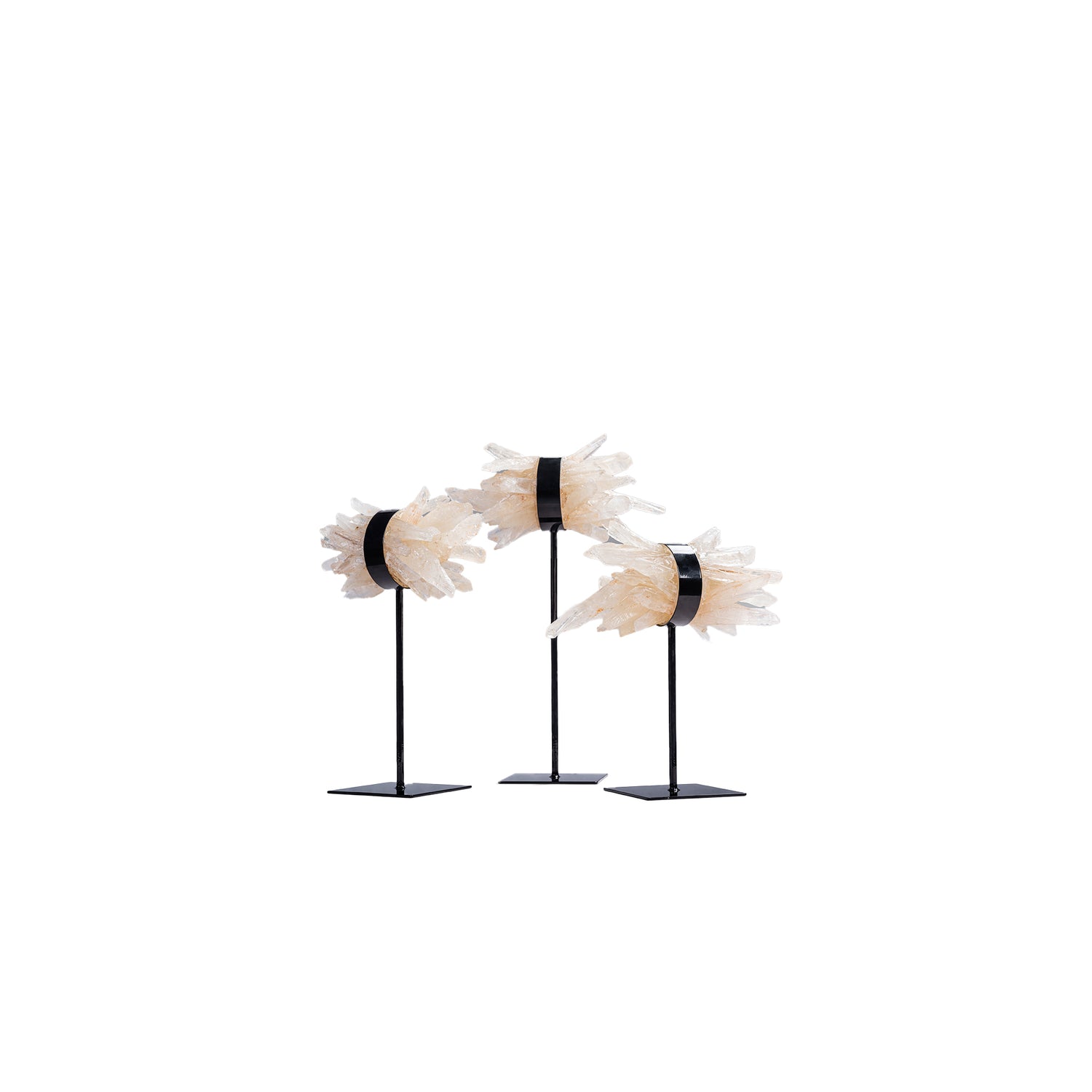 Yerin Natural Quartz Mineral Cluster Deco Statue S PTMD