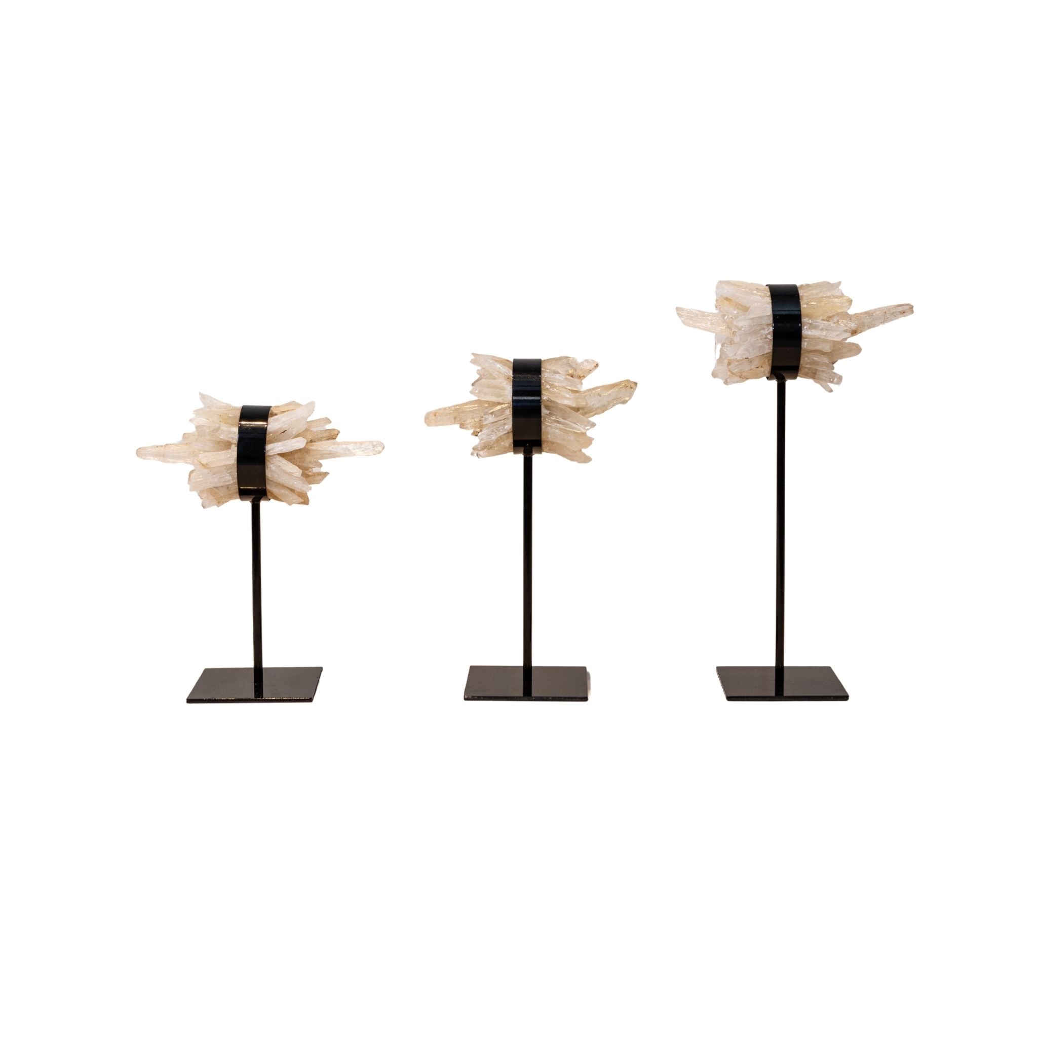Yerin Natural Quartz Mineral Cluster Deco Statue L PTMD
