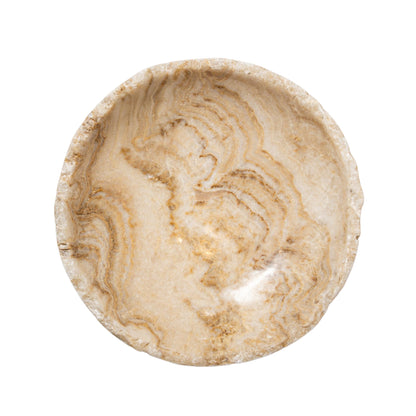 Draya Onyx White Organic Round Shaped Bowl Big PTMD