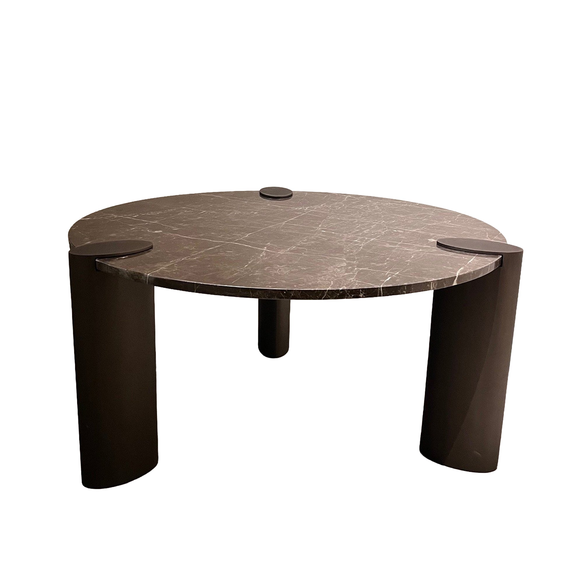 Salontafel Ora Bruin Laag Marmeren Blad Metaal PTMD