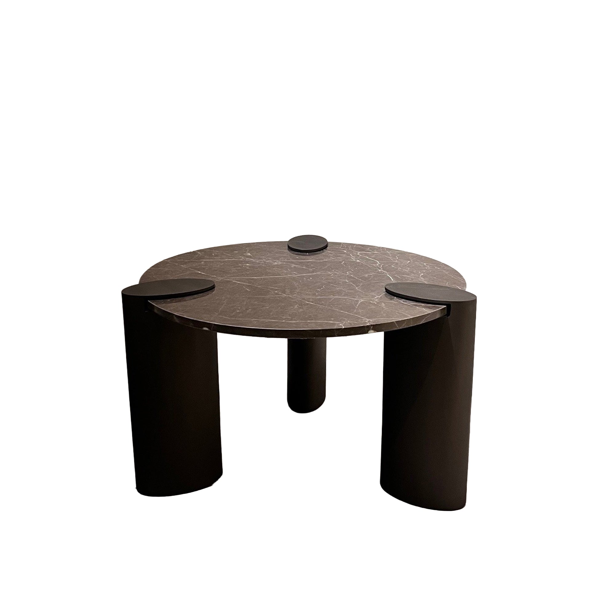 Salontafel Ora Bruin Hoog Marmeren Blad Metaal PTMD