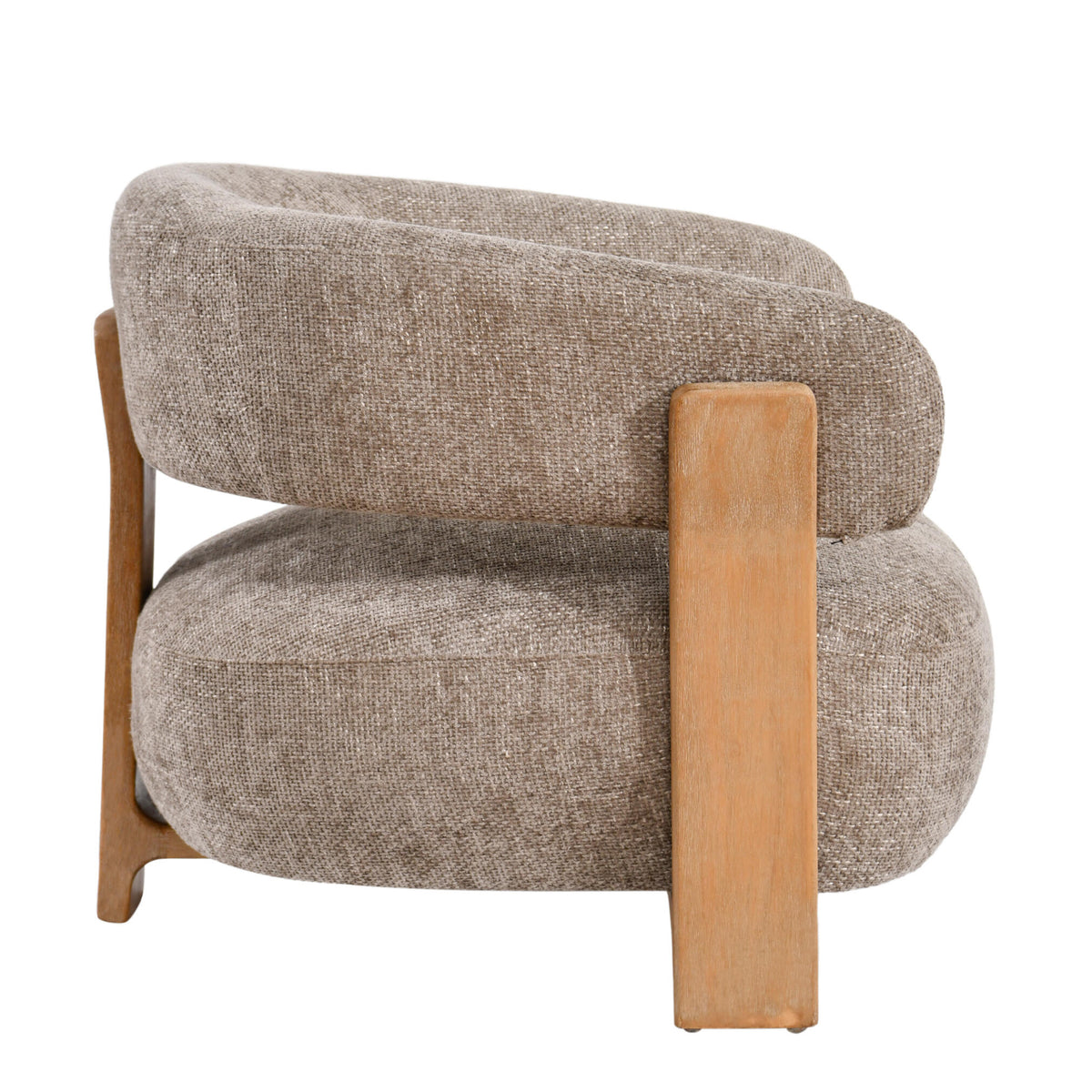 Mire Taupe Sessel Legacy 3 Mink Gummibaumholz PTMD