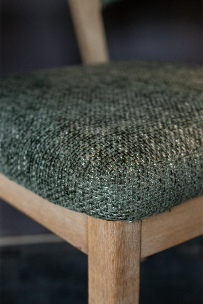 Eetkamerstoel Kael Groen Legacy 10 Olive Rubberhout Set van 2 PTMD