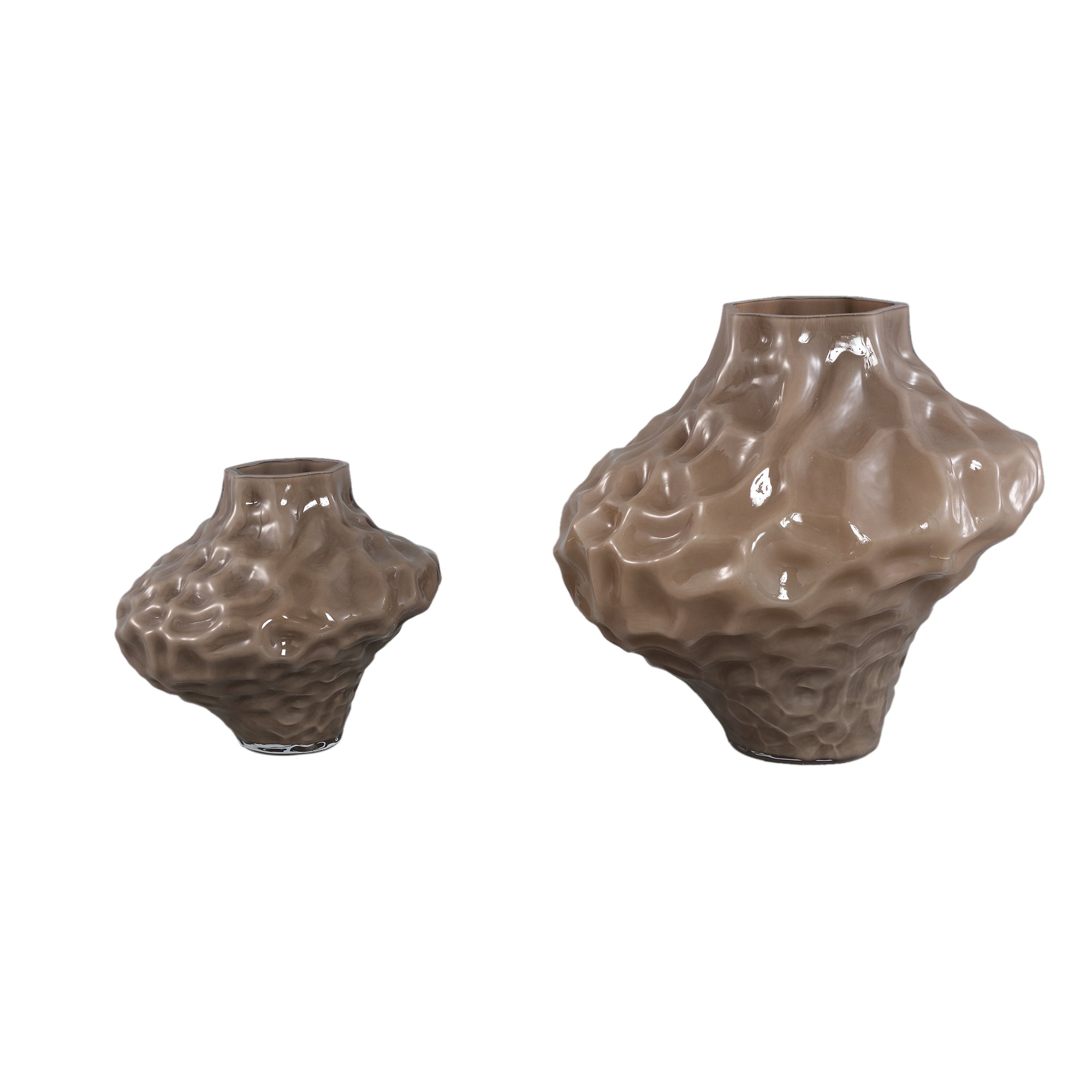 Vaas Moises Taupe Onregelmatig glas Large PTMD