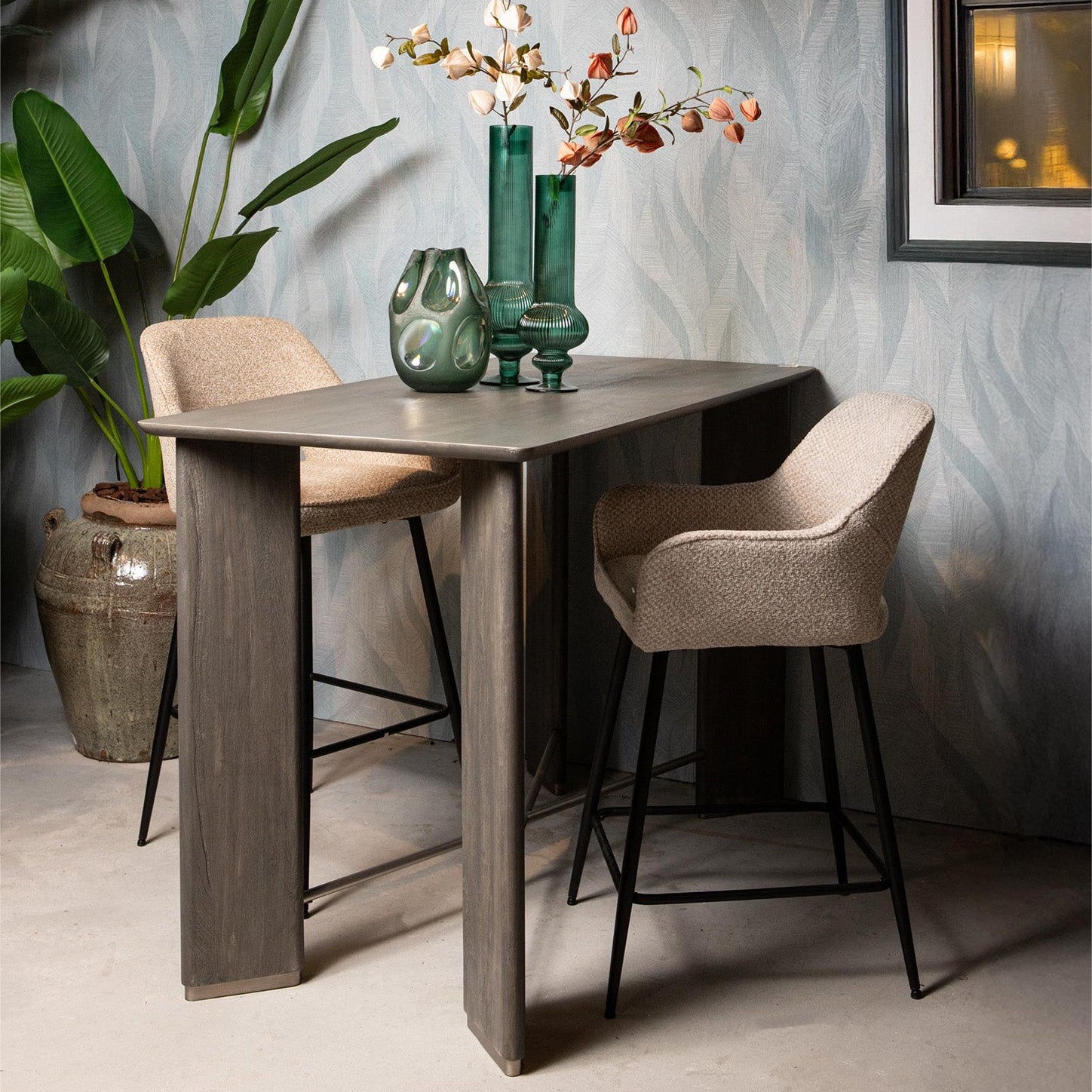 Fal Low Bar Chair Opulence 08 Taupe Set van 2 PTMD