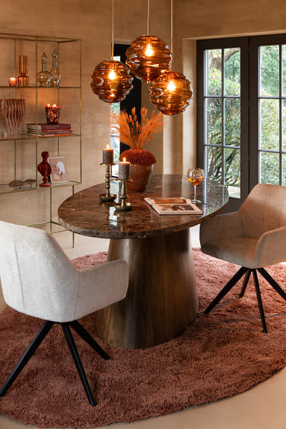 Wijnglas Oneffen Glas Amber