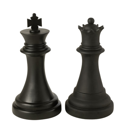 Groot Schaakstuk Koning Zwart J-Line