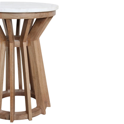 Sarawak Bijzettafel Marmer Wit Raw Materials